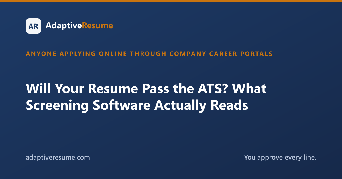 Will Your Resume Pass the ATS? What Screening Software Actually Reads